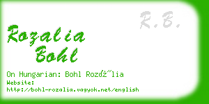 rozalia bohl business card